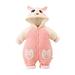 Elainilye Fashion Kids Pajamas Unisex Newborn Onesie Pajamas Flannel Cosplay Animal One Piece Christmas Costume Sleepwear Homewear Pink