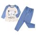 Toddler Pajamas Children S Set Boys Warm Girls Homewear Boys Velvet Base Children S Wear Kids Sleepwear Light Blue 10 Years-11 Years
