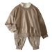 Akafmk Summer Savings Clearance 2024! Kids Sets Fashion Children Comfortable Casual Put Together Solid Color Round-Neck Sweatshirts+Solid Color Pants Sets