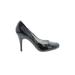 Jessica Simpson Heels: Slip-on Stiletto Cocktail Black Solid Shoes - Women's Size 8 1/2 - Almond Toe