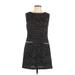 Max Studio Casual Dress - A-Line Crew Neck Sleeveless: Black Dresses - New - Women's Size Large