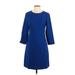 Banana Republic Casual Dress - Sheath: Blue Print Dresses - New - Women's Size 4