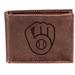 Brown Milwaukee Brewers Bi-Fold Leather Wallet