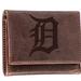 Brown Detroit Tigers Tri-Fold Leather Wallet