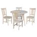 Red Barrel Studio® 4 - Person Drop Leaf Rubber Solid Woood Dining Set Wood in White | Wayfair C765757ECEFB4B78BBE10B367734E0E3