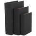Winston Porter Odina 3 Piece Book Box Set Leather in Black/Brown | 2.88 H x 9.13 W x 11.5 D in | Wayfair 49B20D2448AB4720A20034C356120C96