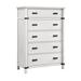 Gracie Oaks Kerle 5 - Drawer Dresser Wood in Brown/White | 54 H x 39 W x 18 D in | Wayfair 58A92999A54C429EB07A35573170DD28