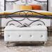 House of Hampton® Juilianna Luxury Storage Ottoman Bench, PU Upholstered Ottoman Flip Top Entryway Bench | 17 H x 38 W x 18 D in | Wayfair