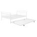 Latitude Run® Twin Size Metal Daybed w/ Twin Size Trundle Bed Metal in White | 34.1 H x 82.4 W x 56.2 D in | Wayfair