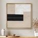 wall26 Geometric Black Brown Color Blocks Abstract Shapes Modern Art Decorative Contemporary Minimal Framed On Canvas Print Canvas | Wayfair