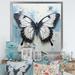 Gracie Oaks Urban Butterflies Graffiti Accents II On Canvas Print Canvas, Cotton in Black/Blue | 30 H x 30 W x 1 D in | Wayfair