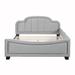 Winston Porter Raouf Upholstered Daybed Wood/Plastic in Gray/Brown | 34 H x 80 W x 56.3 D in | Wayfair 80D6222C60614908920062263CBAF46E