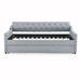 Red Barrel Studio® Erlsten Daybed w/ Trundle Upholstered/Linen in Gray | 33 H x 82 W x 41 D in | Wayfair 4C6EC656F4E442CC91AE1963B4D10796