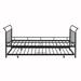 Winston Porter Ranford Metal Daybed w/ Trundle Metal in Black | 34.1 H x 82.4 W x 40.8 D in | Wayfair 5CD090B9CC0F414A99223D8AE1EF5F3B