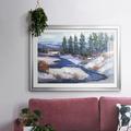 Millwood Pines First Snow I Framed On Paper Print in Blue/Brown/Green | 15 H x 21 W x 1.5 D in | Wayfair 827D88C64353419D9210EA484C790E7B