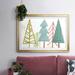 The Holiday Aisle® Modern Holiday Collection A Paper, Solid Wood in Green/White/Yellow | 27 H x 39 W x 1.5 D in | Wayfair
