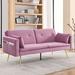 Mercer41 Zariyan Daybed Velvet, Metal in Pink | Wayfair Sofas 685374E16BF04FA0B728C3220D665D80