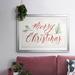 The Holiday Aisle® Merry Christmas Framed On Paper Textual Art Paper in Green/Red/White | 19 H x 27 W x 1.5 D in | Wayfair