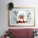 The Holiday Aisle® Snow Globe Village Collection A Framed On Paper Print in Brown/Green/Red | 27 H x 39 W x 1.5 D in | Wayfair