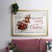 The Holiday Aisle® Merry Little Christmas Framed On Paper Print in Brown/Gray/Red | 19 H x 27 W x 1.5 D in | Wayfair