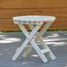 Millwood Pines Coyal Round 19" Outdoor Side Table Wood in White | 19.5 H x 19 W x 19 D in | Wayfair DABEC8EFF20F4D1483C982E32550A74C