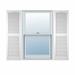 Builders Edge, TailorMade Cathedral Top Center Mullion, Open Louver Shutters Plastic | 34" | Wayfair BEL1180034117