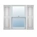 Builders Edge, TailorMade Panels, Raised Panel Shutters, w/Shutter-Loks Vinyl in Gray/White | 72" | Wayfair BEP2180072001