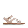 TOMS Women's Sloane Pink Leather Strappy Sandals Natural/Pink, Size 6.5