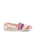 TOMS Women's Alpargata Fuchsia Sunset Woven Stripes Espadrille Shoes Yellow/Pink/Multi, Size 12