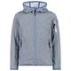 CMP - Girl's Jacket Fix Hood Knitted + Mesh - Fleecejacke Gr 98 grau