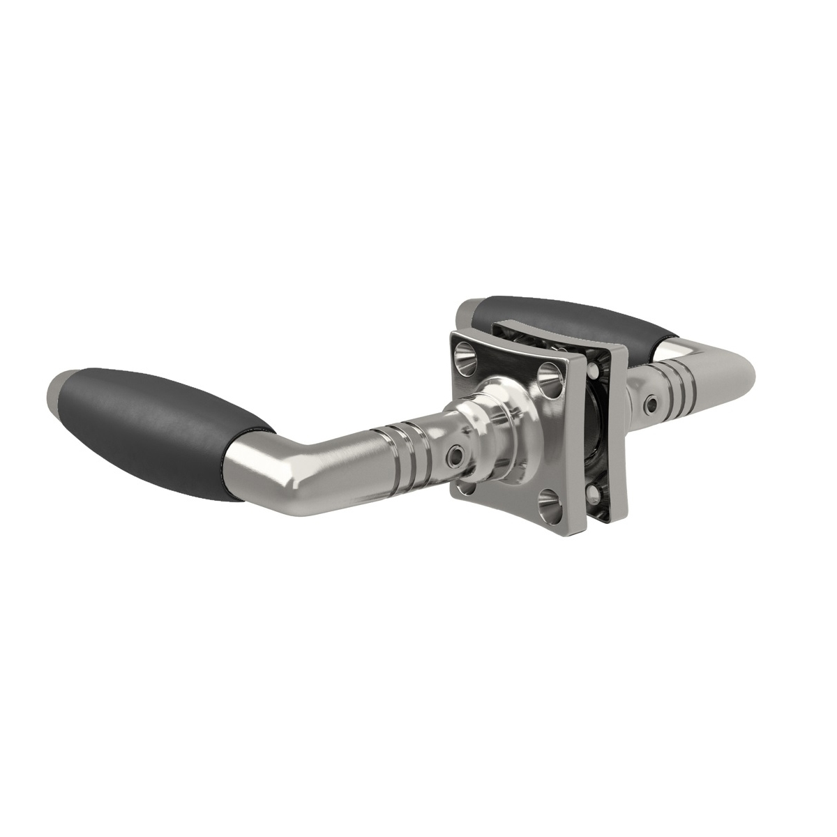 MS Beschläge Drückergarnitur Ton Rosettenbeschlag Türdrücker glänzend vernickelt Drückerpaar Image