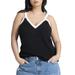 Plus Size Women's Pointelle Detail Top by ELOQUII in Black Onyx (Size 26/28)