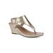 Women's All Dres Sandal by White Mountain in Gold Smooth (Size 7 1/2 M)