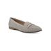 Women's Noblest Flat by White Mountain in Winter White (Size 7 1/2 M)