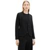 Sweatblazer TOM TAILOR "Ottoman", Damen, Gr. M (38), schwarz (deep schwarz), Jersey, Obermaterial: 54% Baumwolle, 43% Polyester, 3% Elasthan, unifarben, casual, tailliert taillenbedeckt, V-Ausschnitt, Langarm, Blazer, mit aufgesetzten Taschen und...