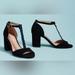 Anthropologie Shoes | Anthropologie Kelsey T-Strap Heels Size 6 | Color: Black | Size: 6