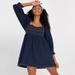 Free People Dresses | Free People This Is Everything Mini Lightweight Denim Dress Xs | Color: Blue | Size: Xs