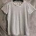 J. Crew Tops | J Crew Navy & White Striped Girlfriend Tag-Less Tee Size Small Short Sleeve | Color: Blue/White | Size: S