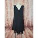Madewell Dresses | Madewell Women's Silk Sheath Dress Sheer Rhinestone Size 0 Black V-Neck | Color: Black | Size: 0