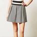 Anthropologie Skirts | Anthropologie Maeve Ballad Black White Geometric Pleated Swing Skirt Size Small | Color: Black/White | Size: S
