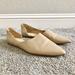 Anthropologie Shoes | Anthropologie Cream Leather Pointed Toe Dorsay Flats Size 41 10 Us Made In Spain | Color: Cream | Size: 10