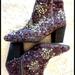 Free People Shoes | Free People Pre-Owned Unique Sequined Ankle Boot. | Color: Gray/Purple | Size: 10