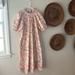 J. Crew Dresses | J. Crew Pink Smocked Floral Spring Midi Dress High Neck Puff Sleeve Medium | Color: Pink | Size: M