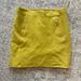 J. Crew Skirts | J. Crew Zip Pocket Wool Mini Skirt Citron Yellow Sz 2 | Color: Green/Yellow | Size: 2