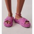 Free People Shoes | Free People Two Days In Ibiza Terry Slides / Orchid Size 6.5 | Color: Pink/Purple | Size: 36.5eu