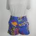 J. Crew Shorts | J. Crew Blue With Green And Brown Floral Pattern Shorts Woman's Size 2 | Color: Blue/Brown | Size: 2