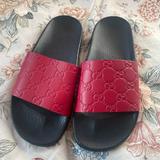 Gucci Shoes | Gucci Red Leather Sandals | Color: Red | Size: 7