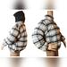 American Eagle Outfitters Jackets & Coats | American Eagle Wool-Blend Plaid Puffer Coat. Women's Size Xs. | Color: Cream/Gray | Size: Xs