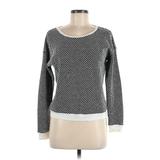 Ya Los Angeles Pullover Sweater: Gray Chevron/Herringbone Tops - Women's Size Medium