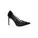 Zara Heels: Slip-on Stilleto Cocktail Black Solid Shoes - Women's Size 37 - Pointed Toe